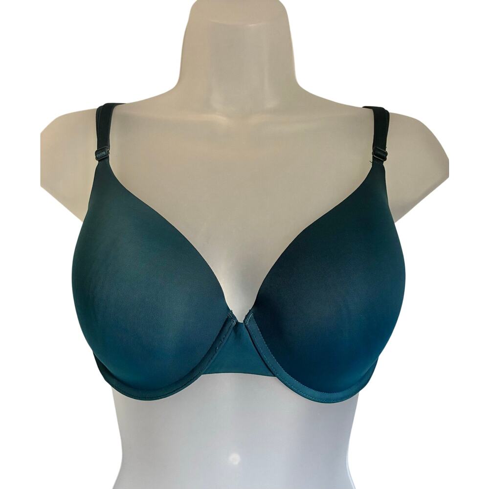 Victoria's Secret Bra T-Shirt Lightly Lined Demi Teal 34DD Casual Everyday